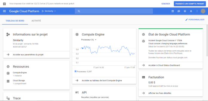 google cloud console